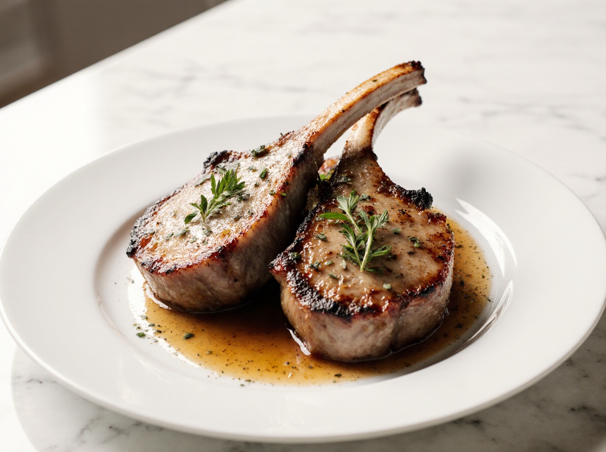 Delicious air fryer boneless pork chops with a golden brown crust and juicy interior.