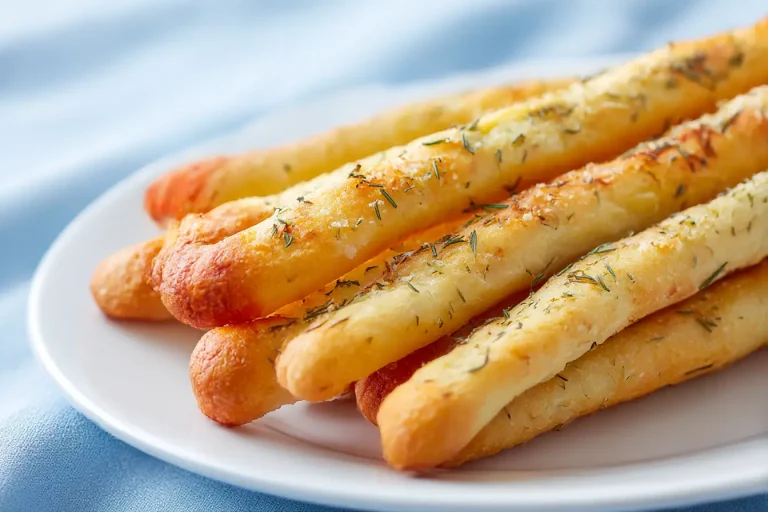 Delicious homemade air fryer breadsticks with a golden crust and fluffy interior.