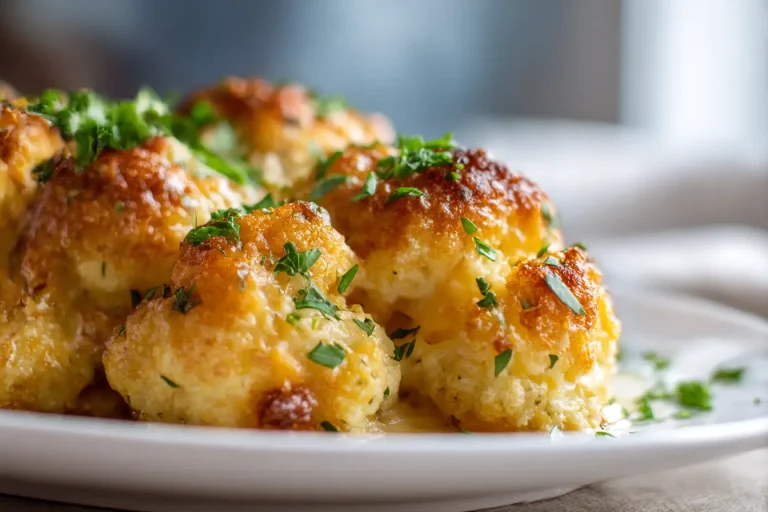 Delicious air fryer cauliflower bake that is crispy on the outside and tender on the inside.