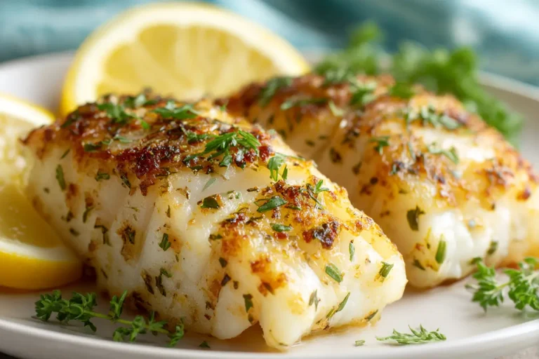 Delicious air fryer cod fillets seasoned to perfection and lightly crisped.