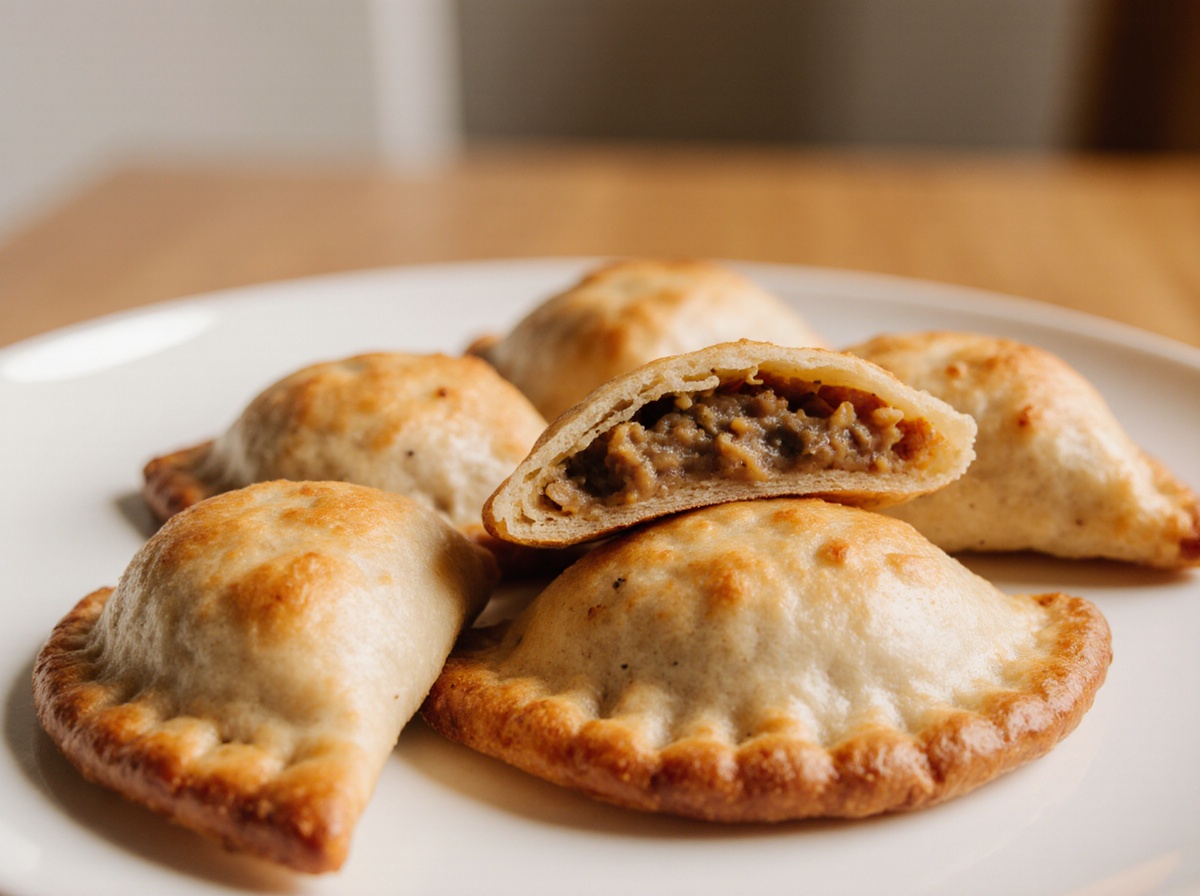 Delicious air fryer empanadas filled with savory ingredients, perfectly crispy and golden.
