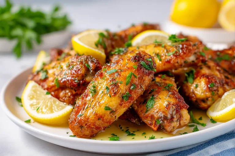 Delicious air fryer Greek chicken wings seasoned with aromatic herbs and spices.