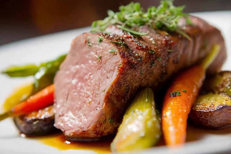Juicy air fryer pork tenderloin seasoned with herbs for a flavorful meal.