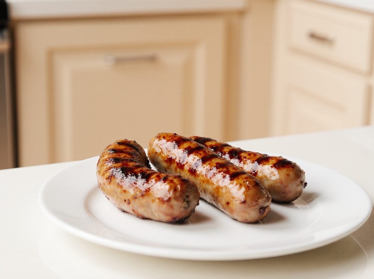 Delicious air fryer sausage links cooked to perfection with a crispy exterior and juicy interior.