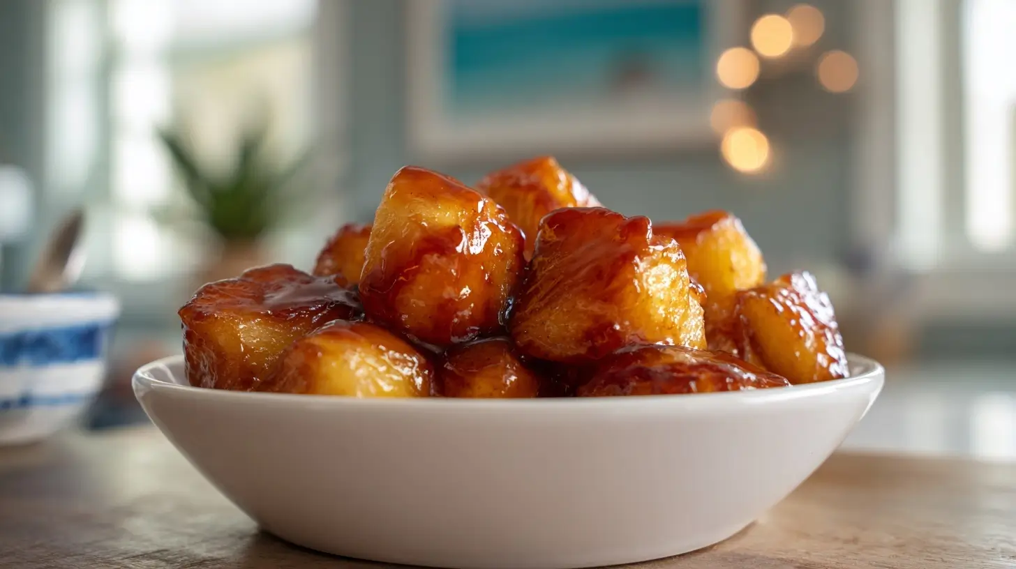 Delicious air fryer apples with a caramelized glaze and warm spices.