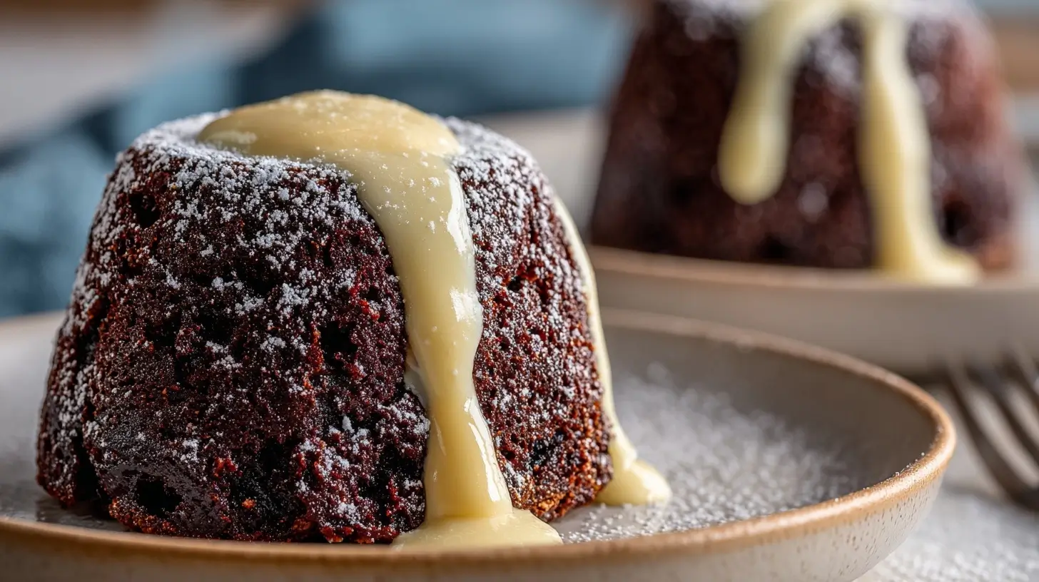 Delicious air fryer lava cakes with a gooey chocolate center, perfect for dessert lovers.
