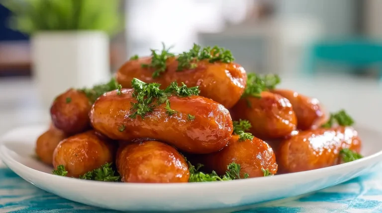 Delicious air fryer lil smokies wrapped in bacon, perfect for parties and game day.