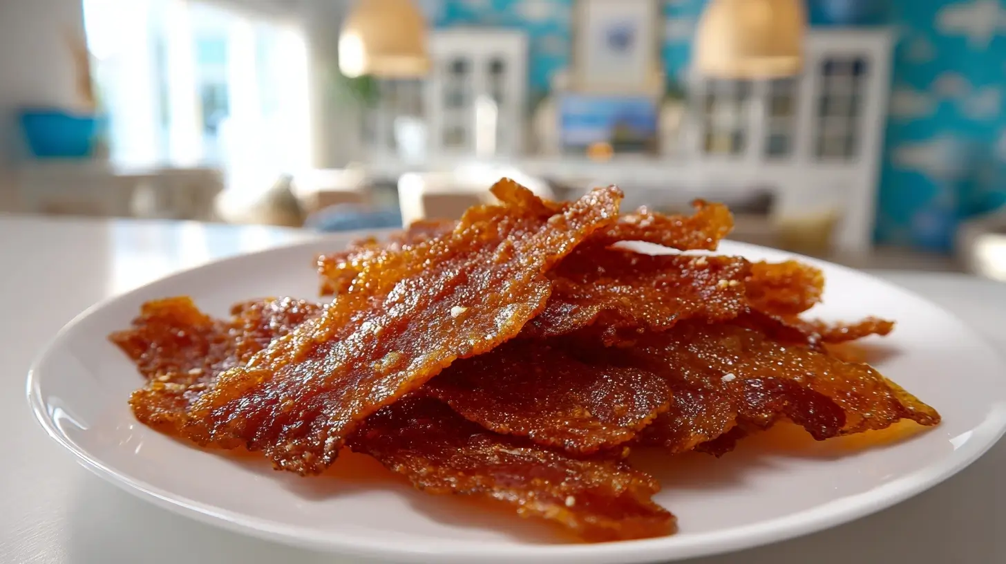 Crispy air fryer turkey bacon cooked to perfection, offering a healthier alternative to traditional bacon.